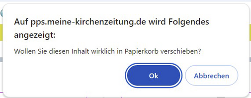 Loeschmeldung