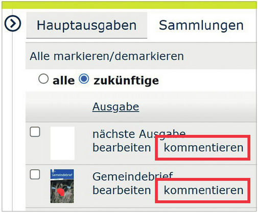 Ausgabenkommentar