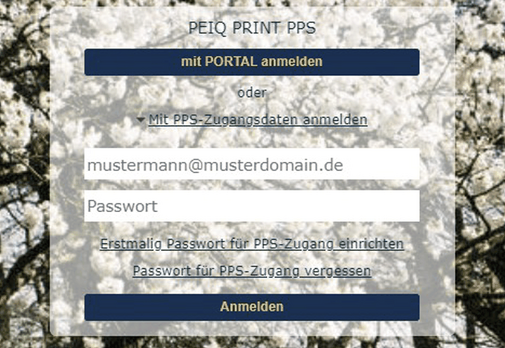 Anmeldenbutton