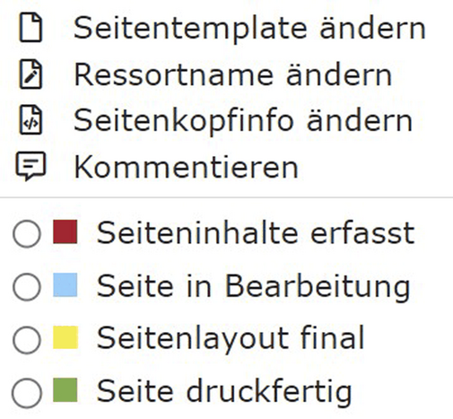 Seiten status