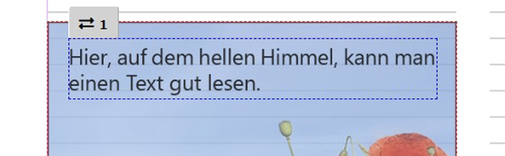 Text auf bild