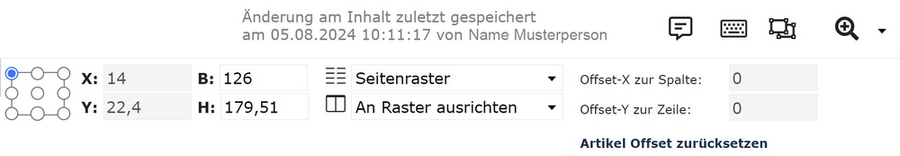 Layoutfenster im editor